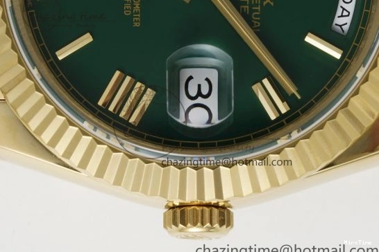 MiroTime 1229 Day Date 40 228238 YG JDF 1:1 Best Edition Green Dial on YG Bracelet VR EyeCatching 2245